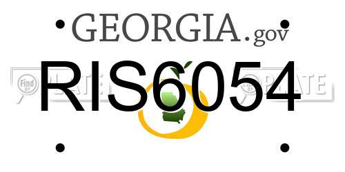 RIS6054 Georgia License Plate
