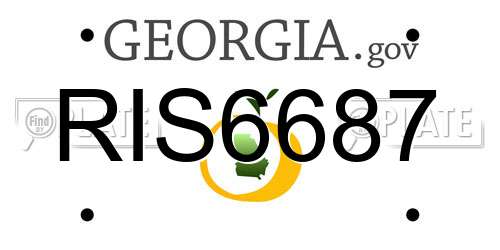 RIS6687 Georgia License Plate