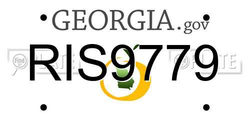 RIS9779 Georgia License Plate