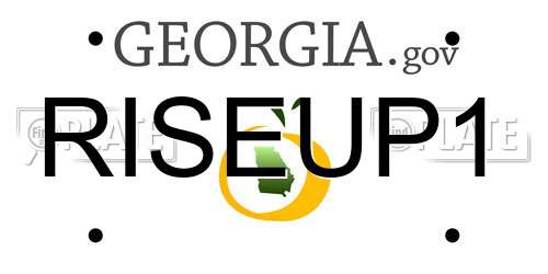 RISEUP1 Georgia License Plate
