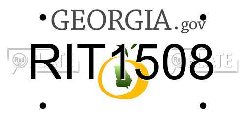 RIT1508 Georgia License Plate