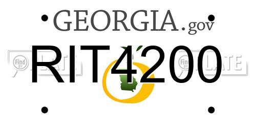 RIT4200 Georgia License Plate