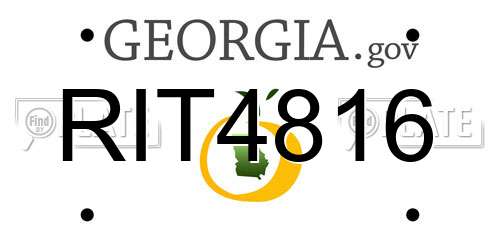 RIT4816 Georgia License Plate