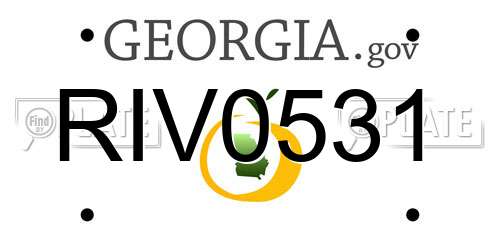 RIV0531 Georgia License Plate