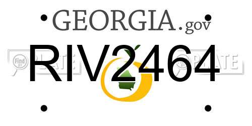RIV2464 Georgia License Plate
