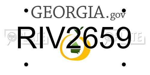 RIV2659 Georgia License Plate
