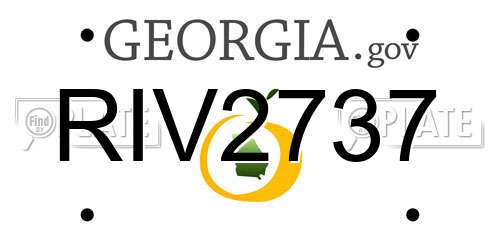 RIV2737 Georgia License Plate