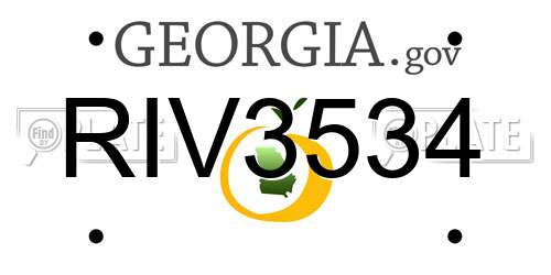 RIV3534 Georgia License Plate