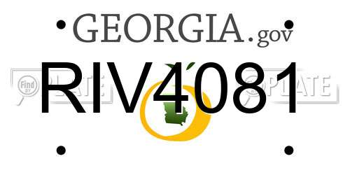 RIV4081 Georgia License Plate