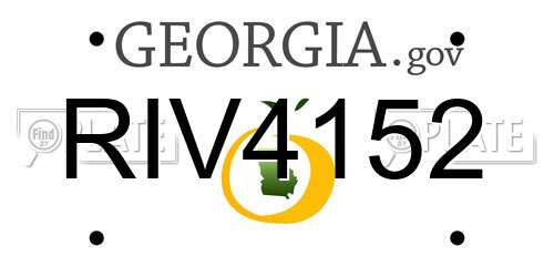RIV4152 Georgia License Plate