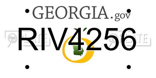 RIV4256 Georgia License Plate