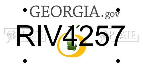 RIV4257 Georgia License Plate