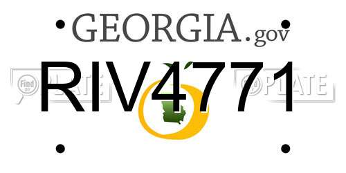 RIV4771 Georgia License Plate