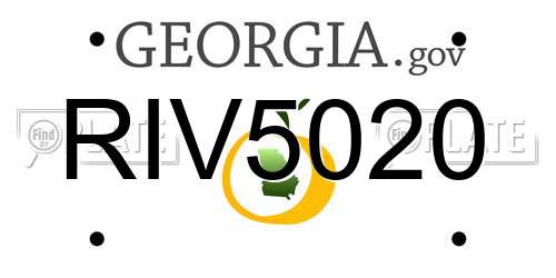RIV5020 Georgia License Plate
