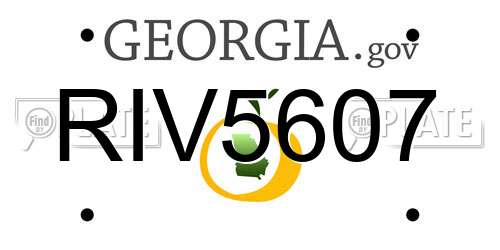 RIV5607 Georgia License Plate