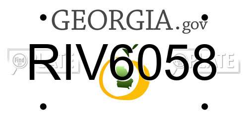 RIV6058 Georgia License Plate