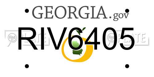RIV6405 Georgia License Plate