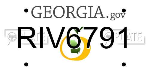 RIV6791 Georgia License Plate