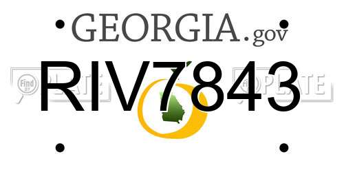 RIV7843 Georgia License Plate