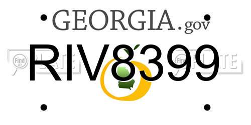 RIV8399 Georgia License Plate