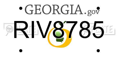 RIV8785 Georgia License Plate