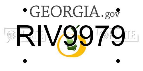 RIV9979 Georgia License Plate