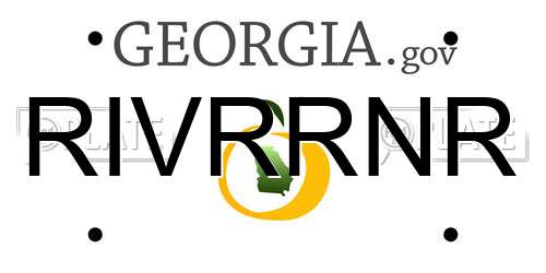 RIVRRNR Georgia License Plate