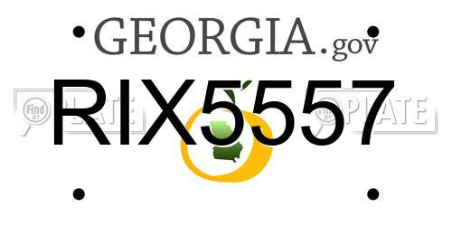 RIX5557 Georgia License Plate