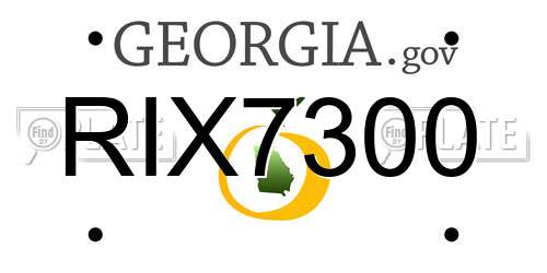 RIX7300 Georgia License Plate