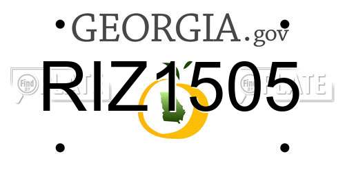 RIZ1505 Georgia License Plate