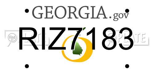 RIZ7183 Georgia License Plate