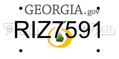 RIZ7591 Georgia License Plate