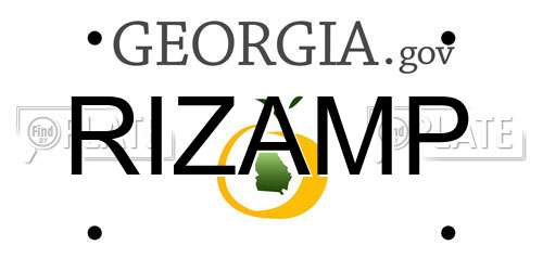 RIZAMP Georgia License Plate