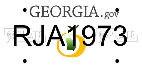 RJA1973 Georgia License Plate