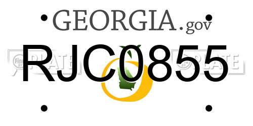 RJC0855 Georgia License Plate