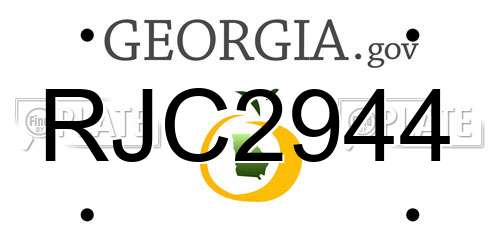 RJC2944 Georgia License Plate
