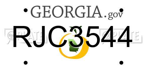 RJC3544 Georgia License Plate