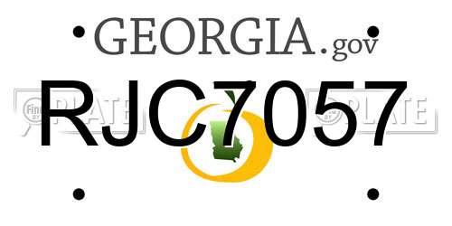 RJC7057 Georgia License Plate