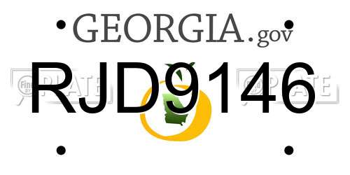 RJD9146 Georgia License Plate
