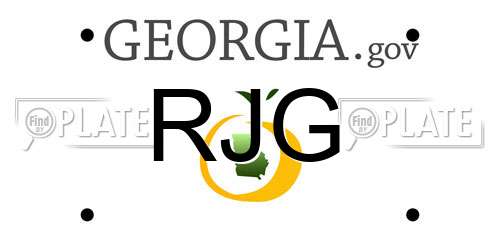 RJG Georgia License Plate