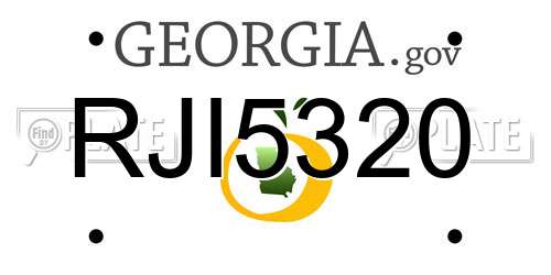RJI5320 Georgia License Plate
