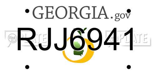 RJJ6941 Georgia License Plate