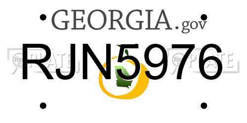 RJN5976 Georgia License Plate