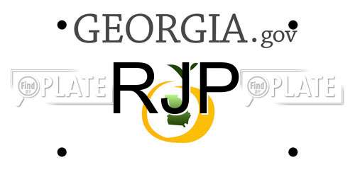 RJP Georgia License Plate