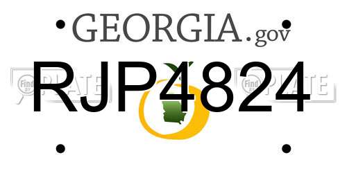 RJP4824 Georgia License Plate