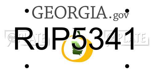 RJP5341 Georgia License Plate
