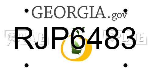 RJP6483 Georgia License Plate