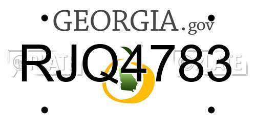 RJQ4783 Georgia License Plate
