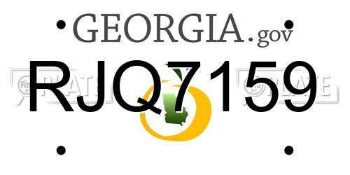 RJQ7159 Georgia License Plate