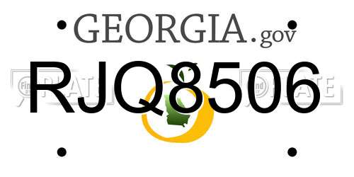 RJQ8506 Georgia License Plate